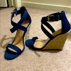 Blue espadrilles sandals